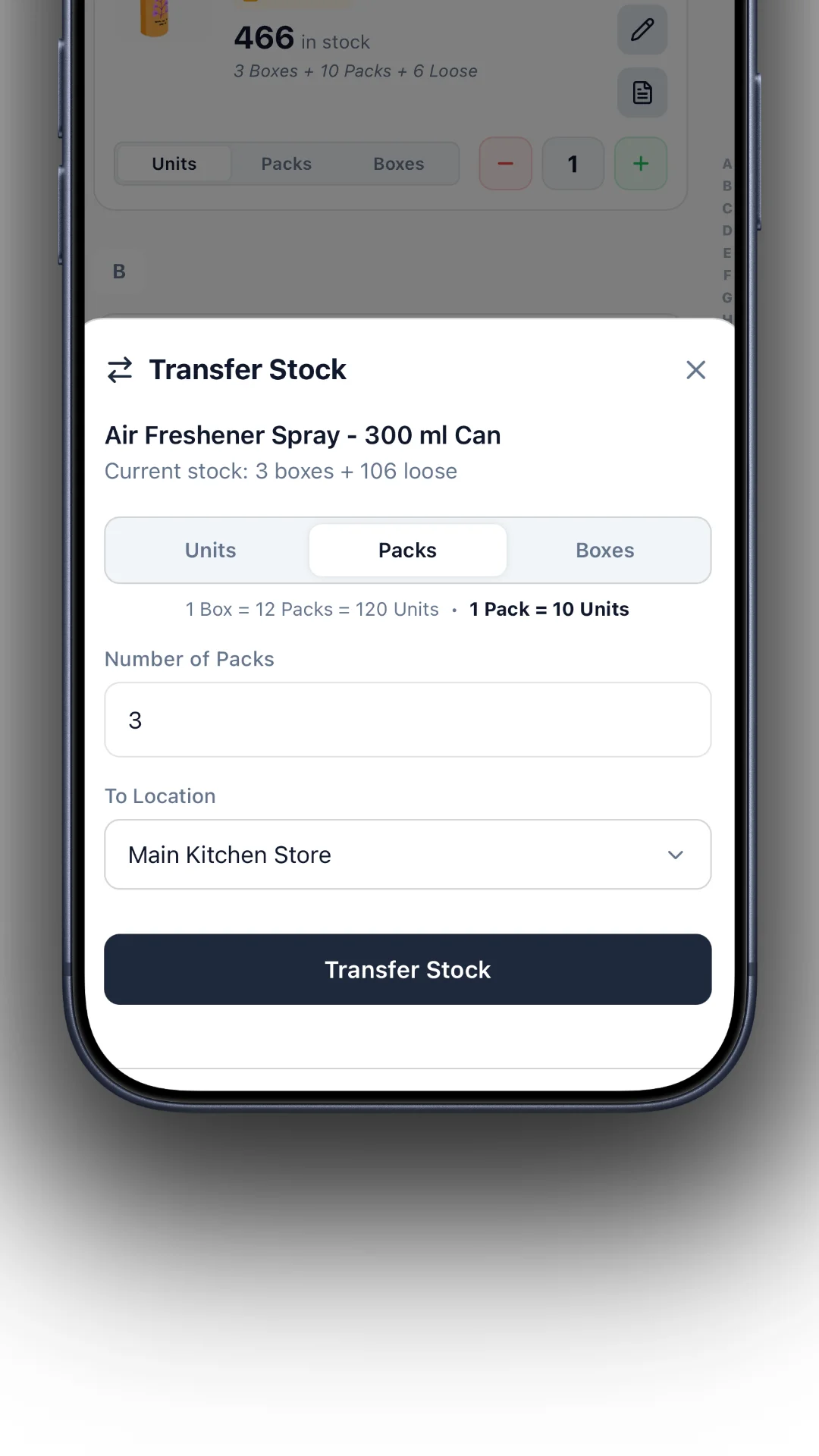 Location transfer selection
